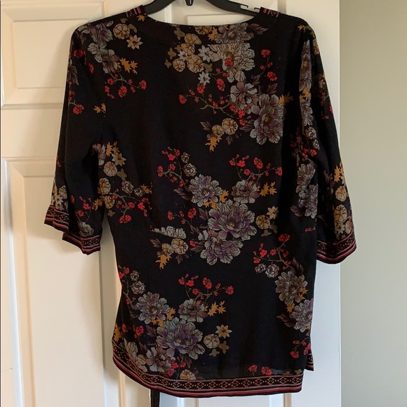 Soft Surroundings Faux Wrap Tunic Top. - Picture 2 of 8